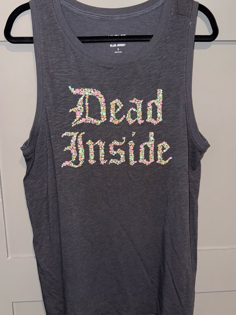 torrid Charcoal Gray Vintage Slub Jersey Top